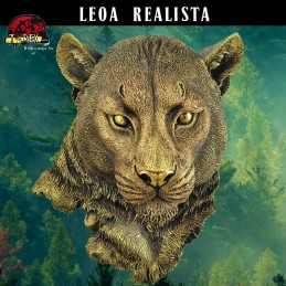 escultura cabeca leao leoa